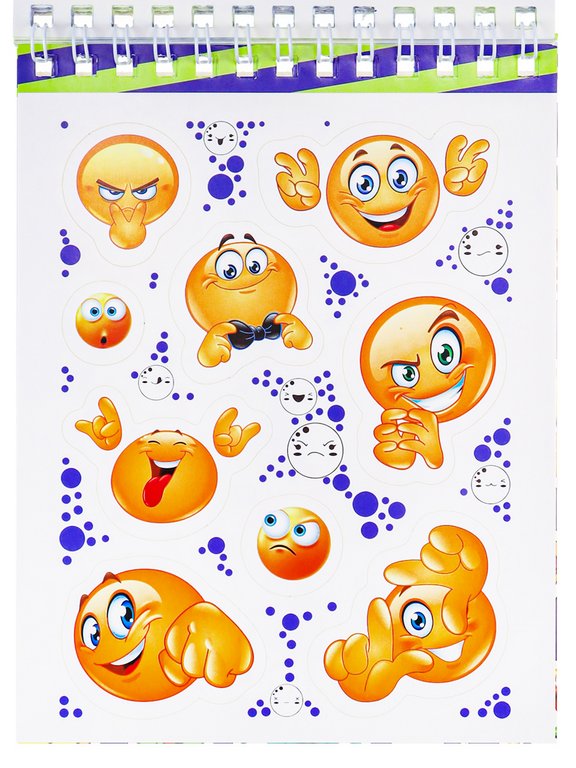 Набор наклеек 150 шт "Мои смайлики" 16л., А6, MILAND