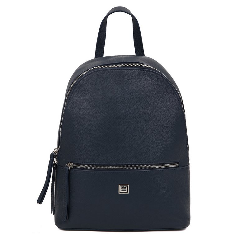 Рюкзак женский FABRETTI 25*33*11см, нат. кожа, синий