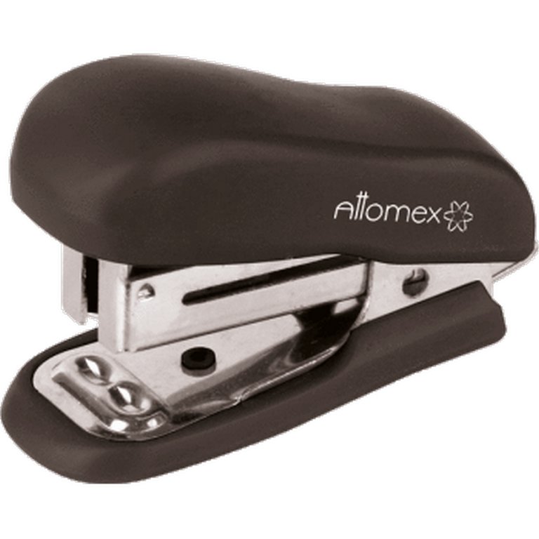 Степлер 24/6 мини до 16л Attomex, черный, с антистеплером
