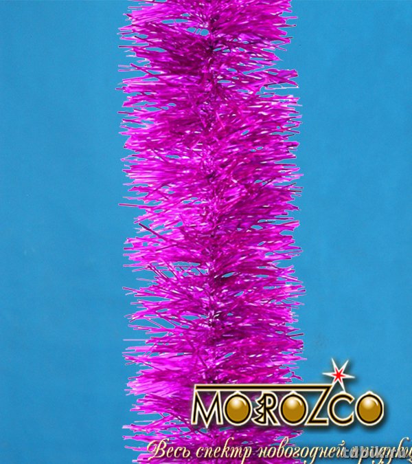Мишура d  50мм, длина 2м "Праздничная" цвет сиреневый MOROZCO