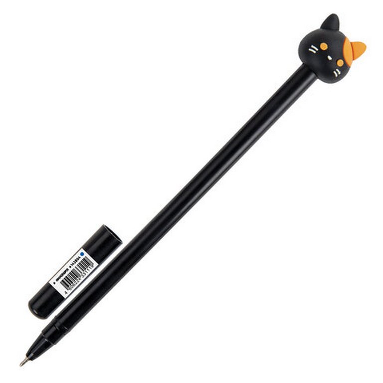 Ручка шариковая сувенирная "Кошка" 0,7мм, синяя (ассорти) ЮНЛАНДИЯ