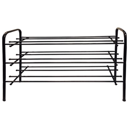 Полка для обуви 3 отдела, 700*265*540 мм., металл, цвет черный