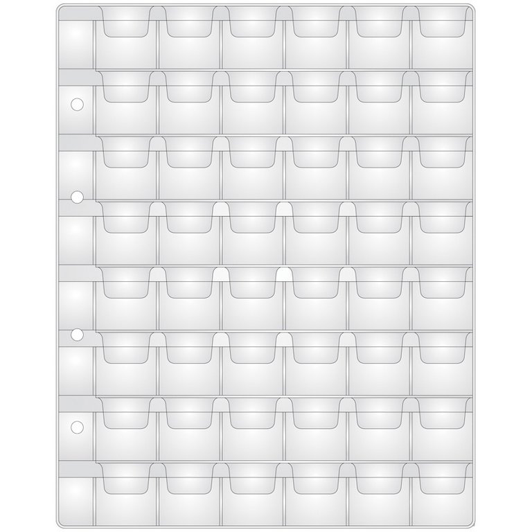 Лист для монет на 48 монет 28*28, 120мкм OfficeSpace "Optima"