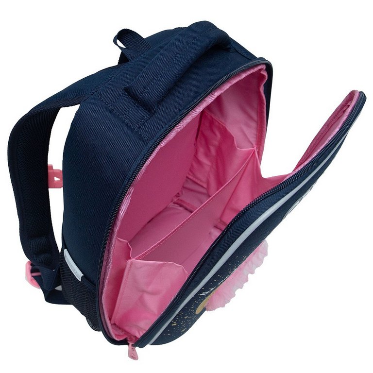 Рюкзак каркасный для девочки Grizzly 26*37*16 см., синий