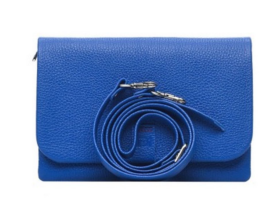 Сумка женская-клатч  D.Morelli , нат. кожа "Павия-2" голубая