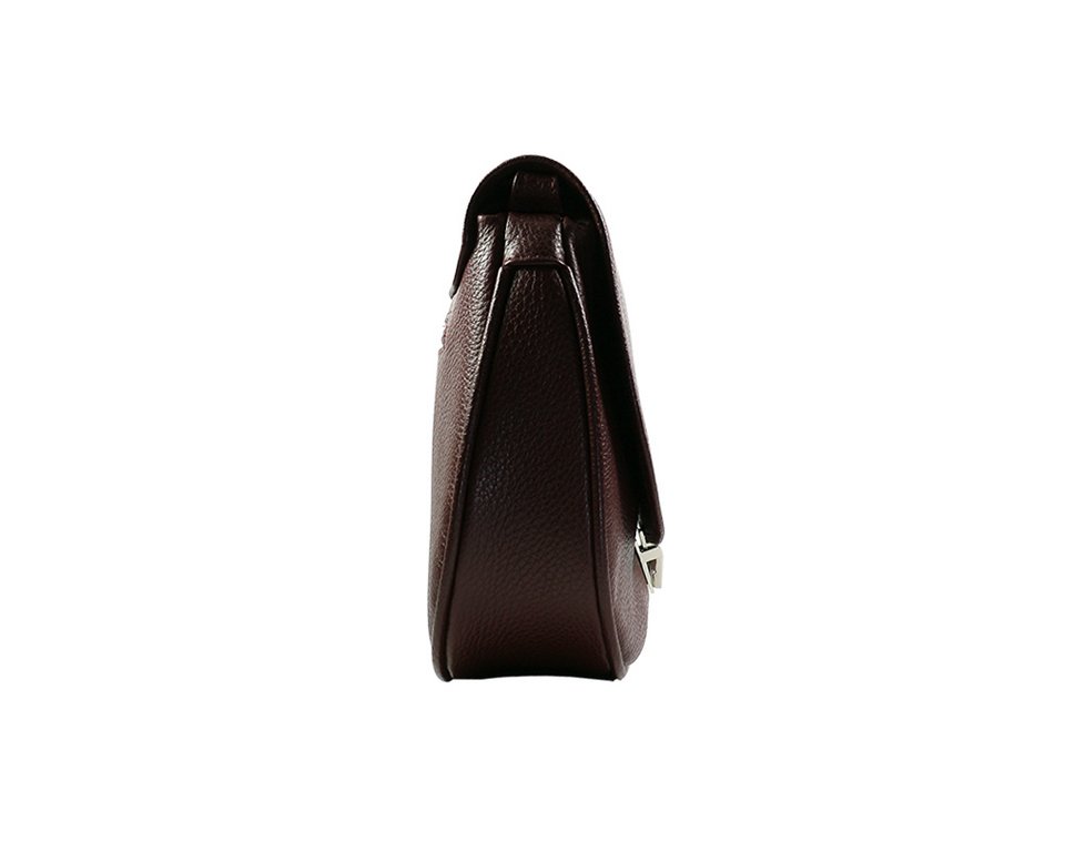 Сумка женская  D.Morelli, нат. кожа, бордовая, средняя, 25,5*22*7 см