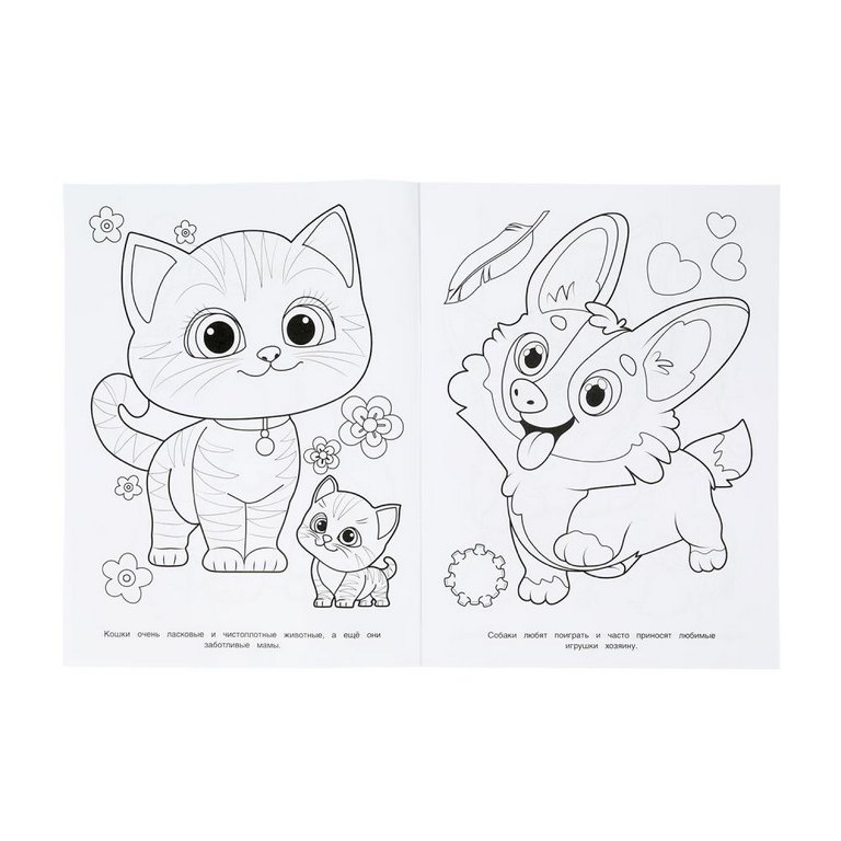 Раскраска А4 "Забавные питомцы" 16 стр. Умка