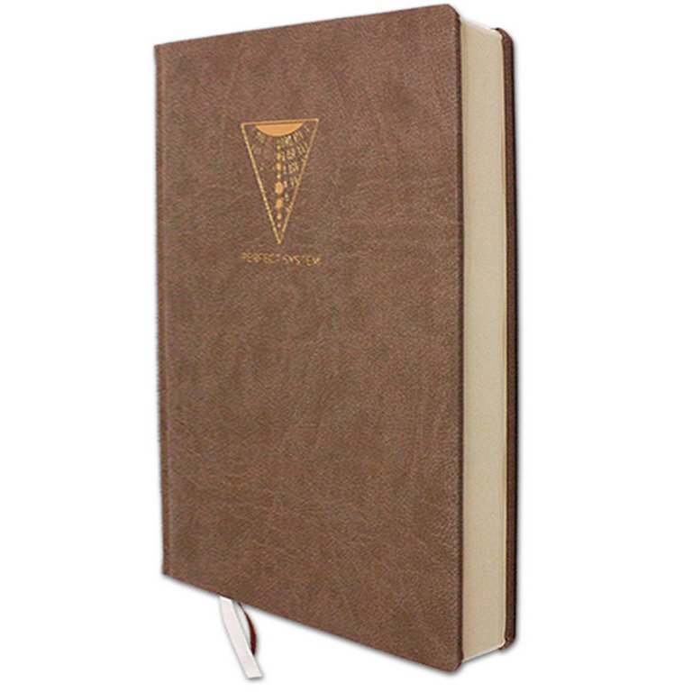 Тетрадь 128 лист кл. А4 тв.обложка тиснение фольгой, кожзам, 2 ляссе, PERFECT SYSTEM ligh