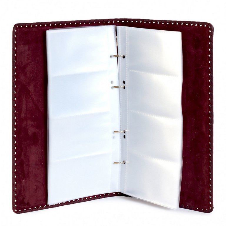 Визитница Макей 155*256мм на 160 визиток, (клясс. на 4 виз.) нат. кожа