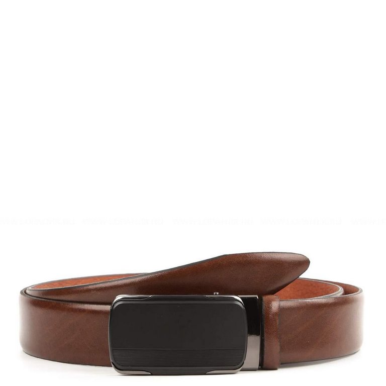 Ремень FABRETTI мужской, натуральная кожа, размер 120, коньячный