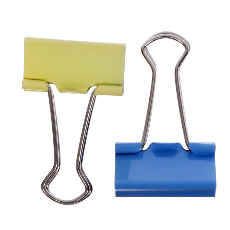 Зажим для бумаг 32 мм цветной