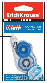 Корректирующая лента в диспен. 4,2 мм х 5 м Erich Krause Techno white mini