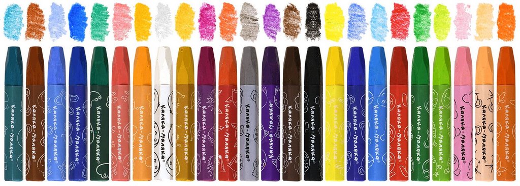 Пастель масляная 24 цв. Каляка-Маляка, шестигранные мелки