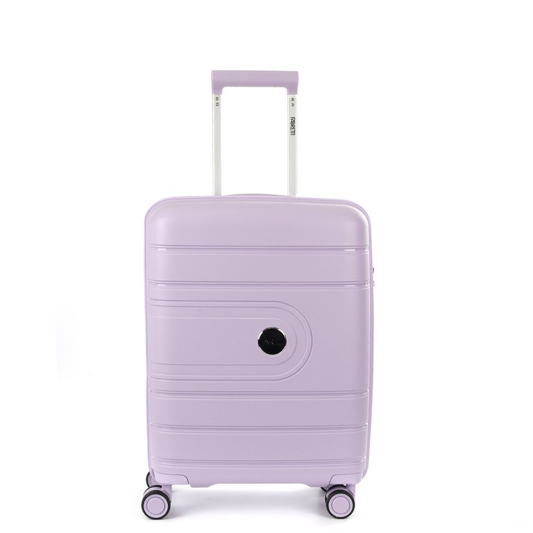 Чемодан 4-х колесный FABRETTI 100% полипропилен, 54*39*21 см, сиреневый