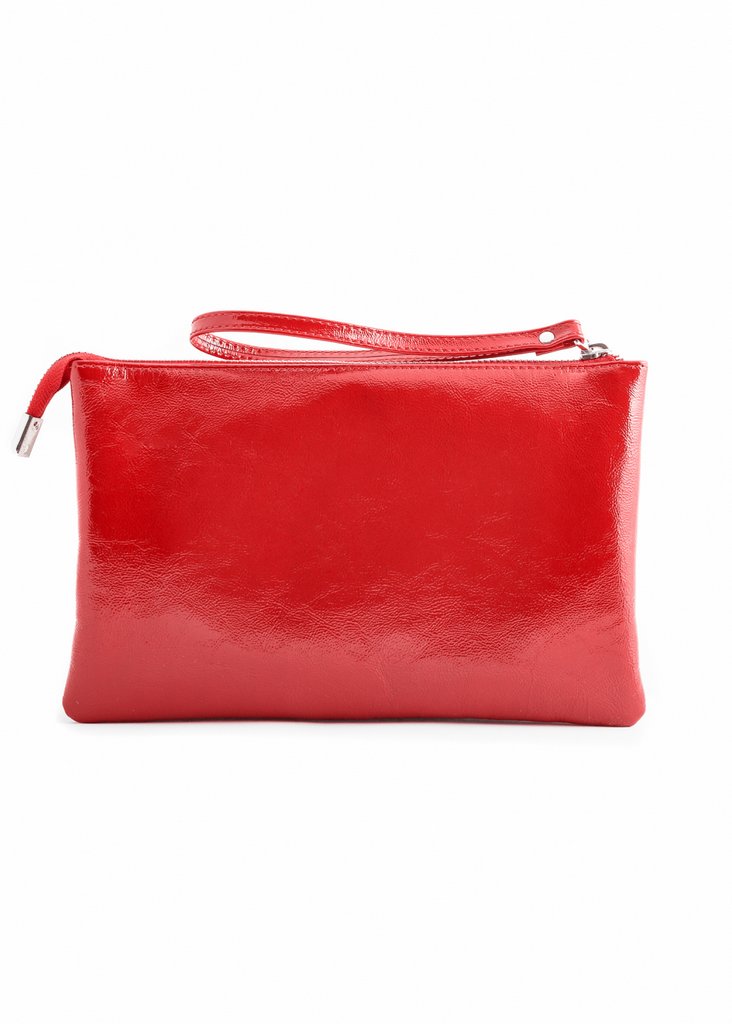 Сумка женская-клатч  D.Morelli , нат. кожа "Модерн" красная