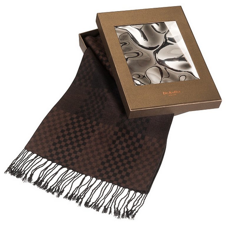 Шарф мужской Dr.Koffer 30х180 см, 50% шелк, 50% вискоза