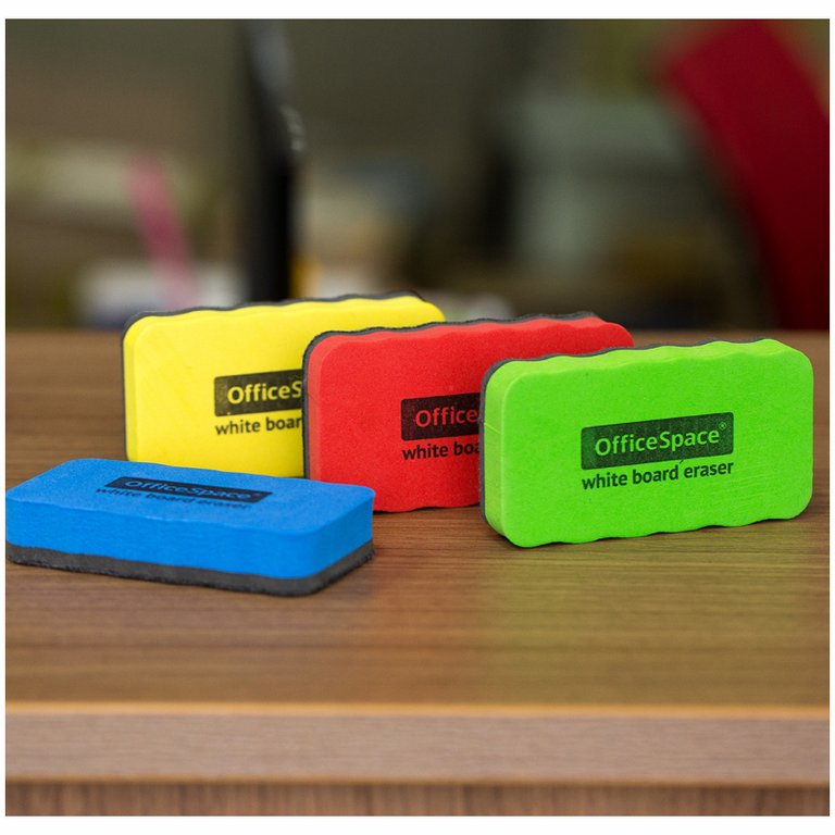 Губка для маркерной доски  107*57*20мм магнитная OfficeSpace