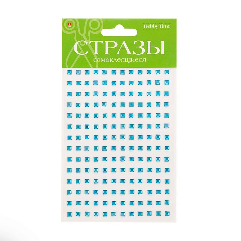 Стразы самоклеящиеся Кубики  4мм 6 цв.
