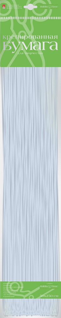 Бумага креповая металлизированная, серебро, Альт