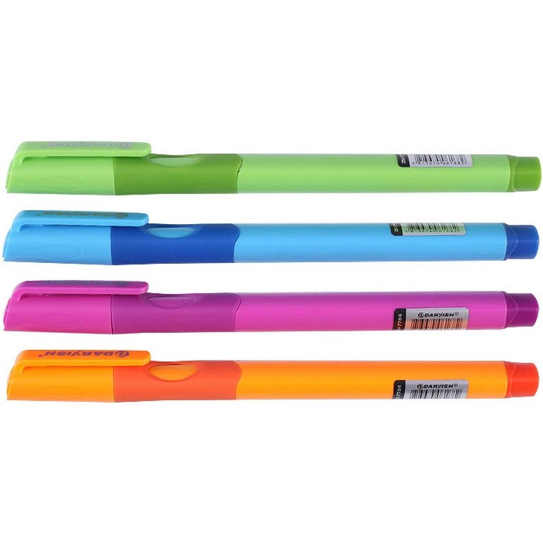 Ручка шариковая для правшей масляная Darvish  рез.упор синяя (ассорти)