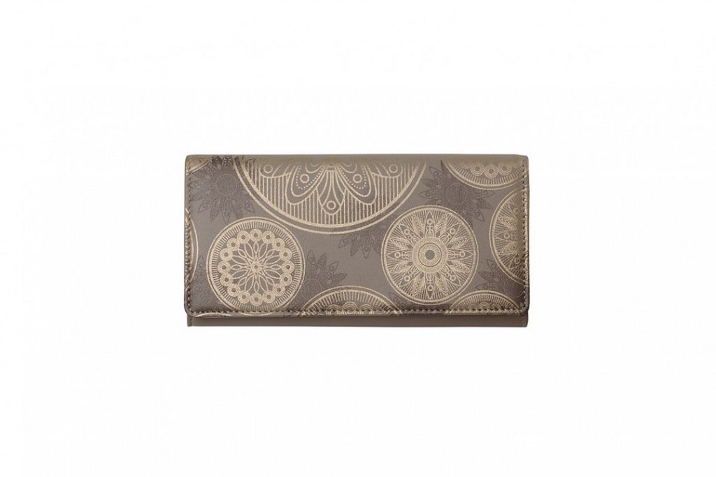 Портмоне D.Morelli женское "Нотр-Дам" с отделениями для карт, нат.кожа, бежевое