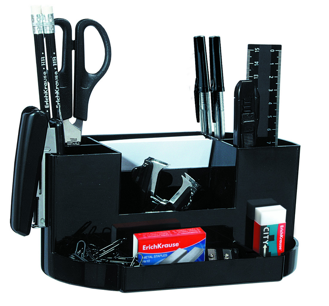 Набор настольный пластик 14 предметов Erich Krause "Victoria" черный