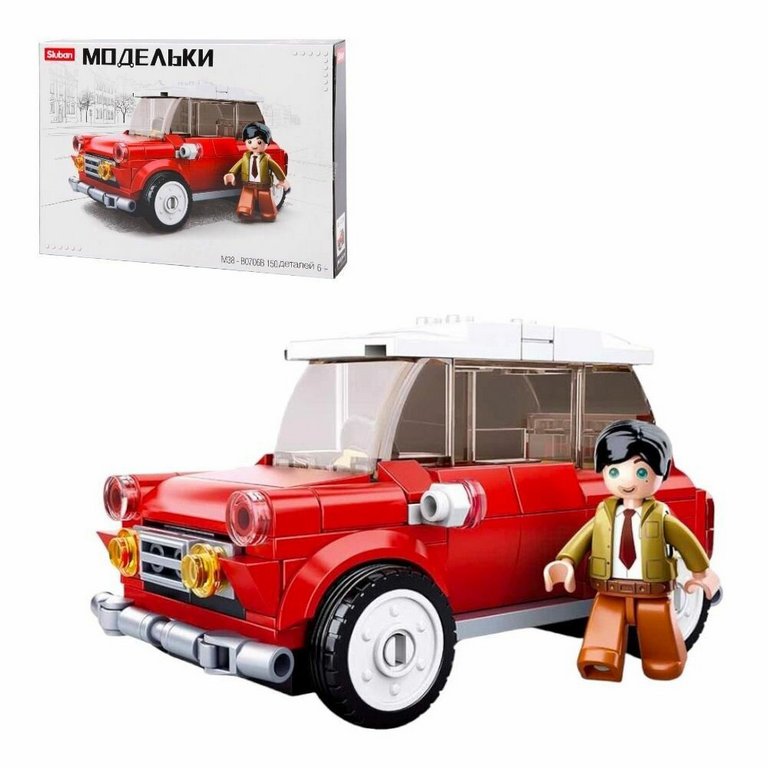 Конструктор пластиковый 150 дет. "Автомобиль" SLUBAN