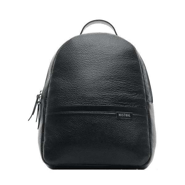 Рюкзак женский Mistral 32*25*12 см, цвет черный, нат. кожа
