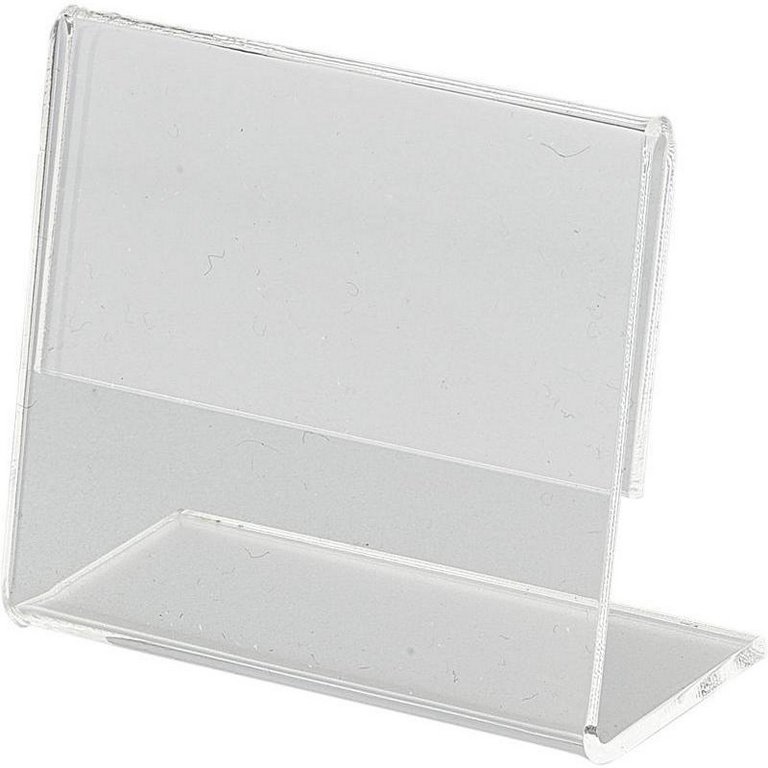 Держатель для ценника  50*40 мм ПЭТ 0,5мм, настольный (горизонтальный)