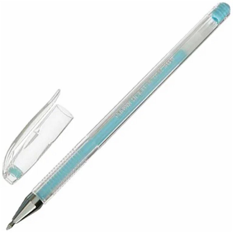 Ручка гелевая  голубая пастель Crown  0,8мм (линия 0,5мм)