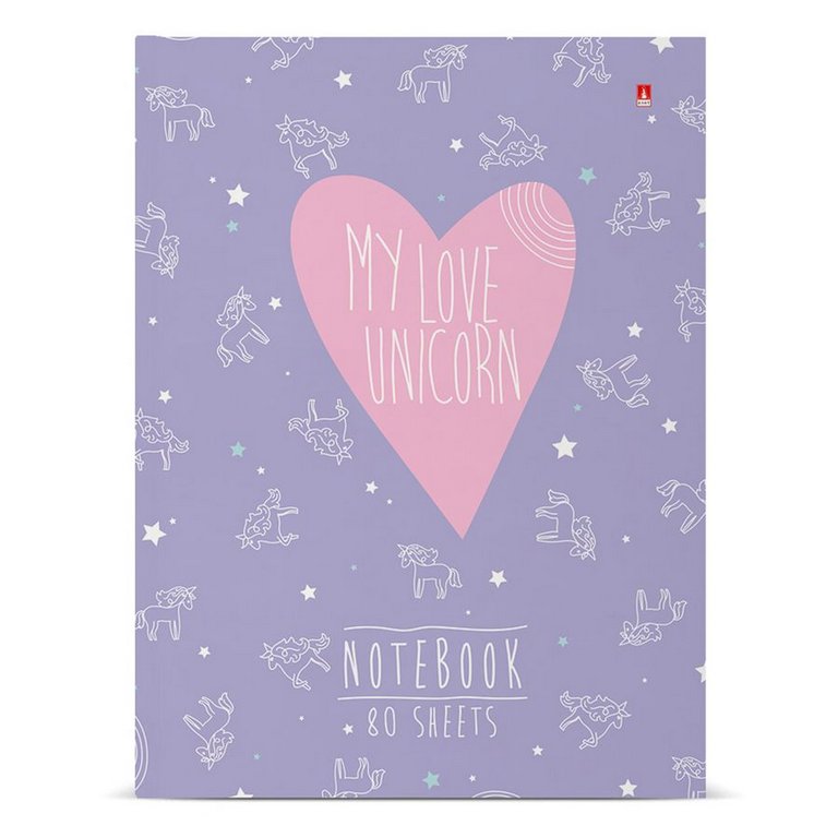 Бизнес-блокнот А6  80л., 105*148 мм,  Альт "MY LOVE. UNICORN"