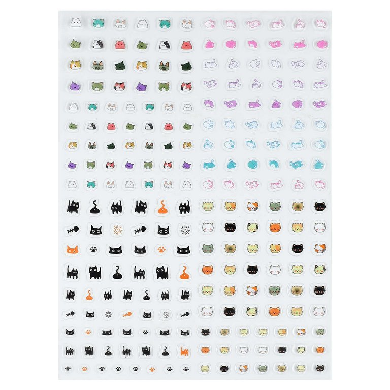 Набор наклеек для ногтей "Кошачьи мечты" розовый 2 листа по 240шт