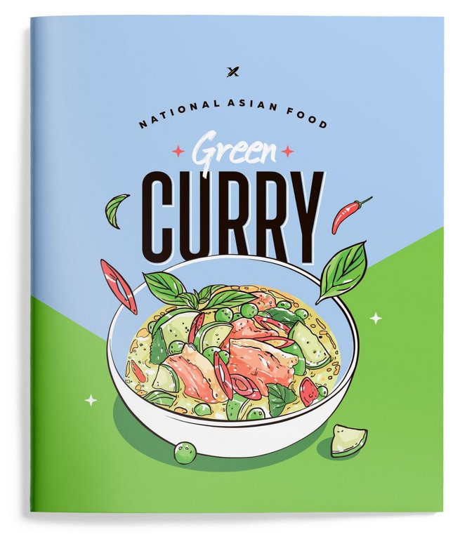 Тетрадь 48 лист кл. А5 на скрепке LOREX "ASIAN FOOD" мел. карт. soft touch выб. лак конгрев офс. дво