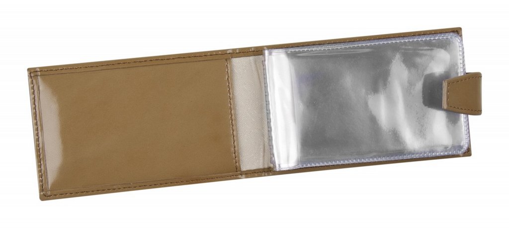 Визитница на 40 визиток Alliance 105*65мм, нат.кожа, бежевая (кляс. на 1 виз.)