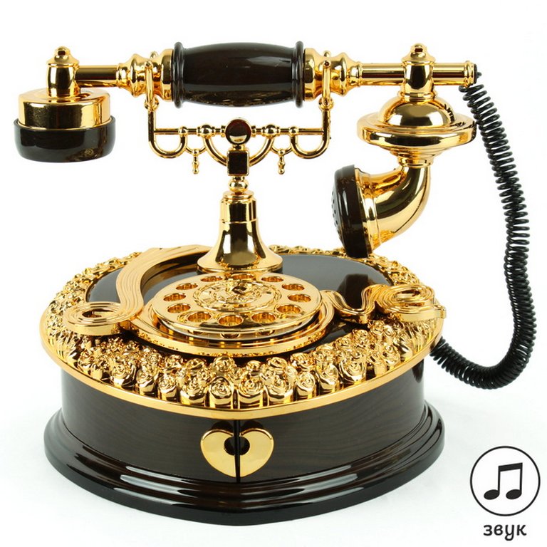 Шкатулка музыкальная "Телефон" 18,5х17х13 см