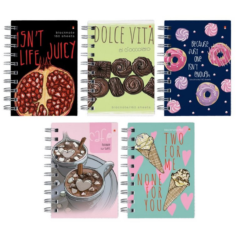 Бизнес-блокнот А6 160л., 105*148 мм, на гребне 5 видов