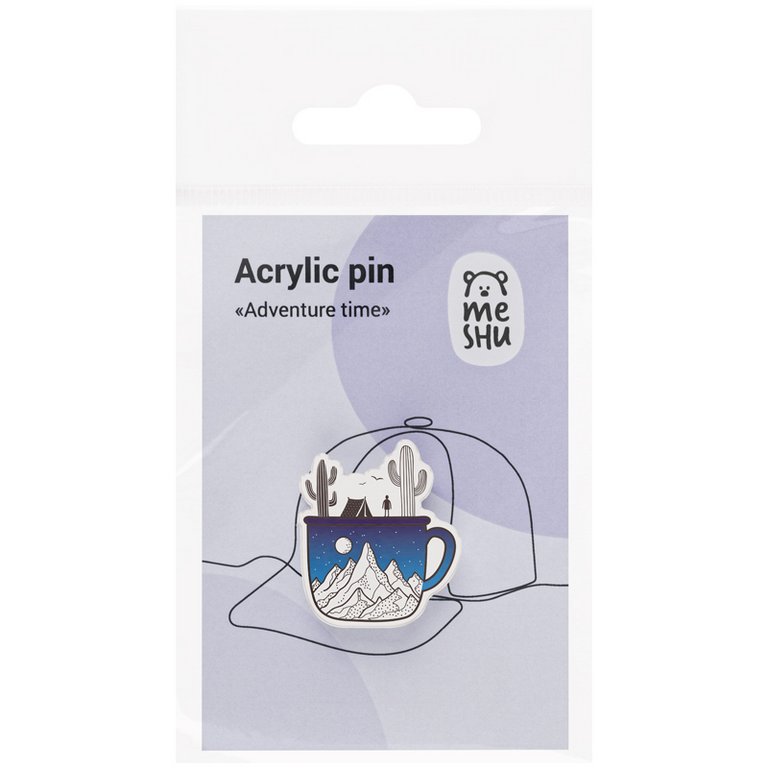 Значок акрил "Adventure time" MESHU, 2,8*3,2см