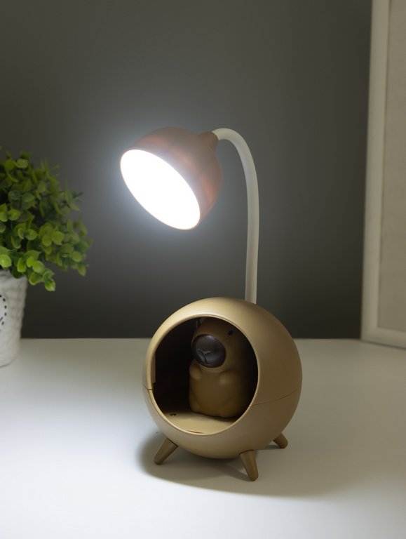 Ночник "Капибара в круглом кресле" 8,5х8,5х30 см, LED USB 2 режима