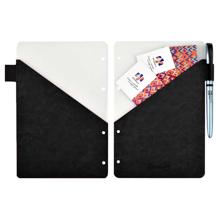 Разделитель сменный для кредитных, дисконтных карт, пропусков, кожзам, пластик черный