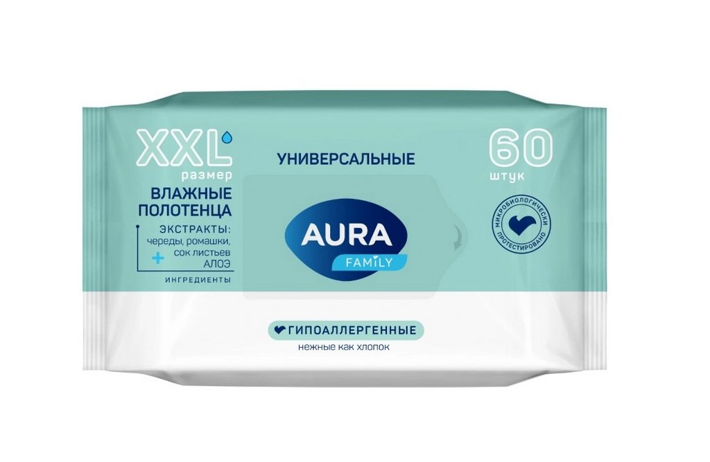 Полотенце влажные  60 шт/уп Family Полотенце влажные  60 шт/уп Family