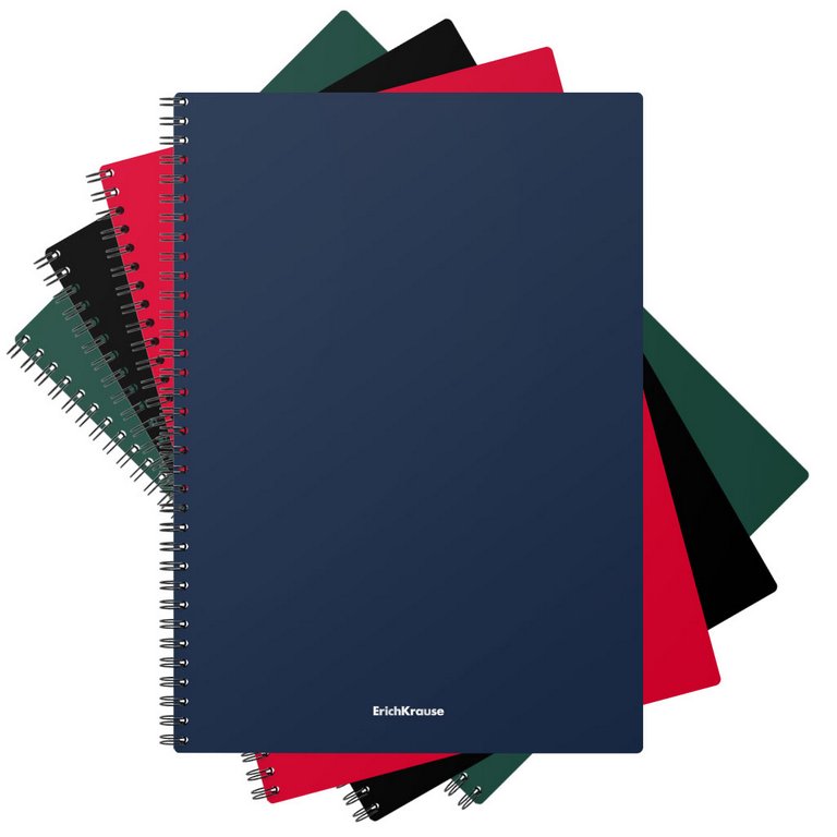 Тетрадь 60 лист кл. А4 на спирали, пластиковая обложка "Classic" ассорти