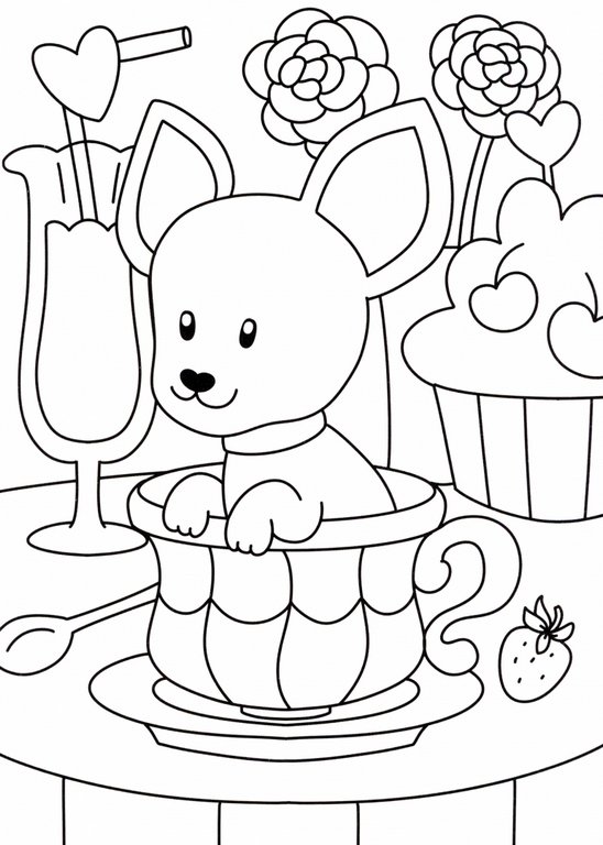 Раскраска А4 "Кошечки и собачки" 16 стр. ПРОФ-пресс