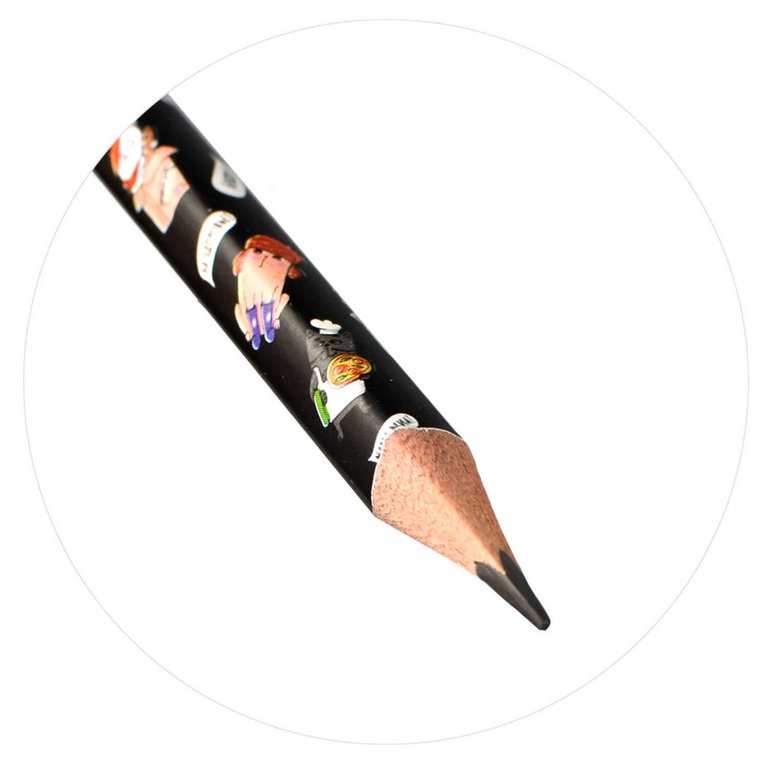 Карандаш ч/г HB с рис. трехгранный Феникс+ "Коты разных стран" с ластиком (дерево)