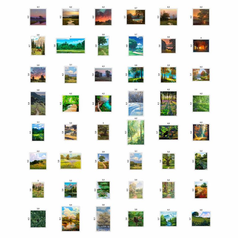 Набор наклеек  9 листов "Парки" (48 шт) Nalepking