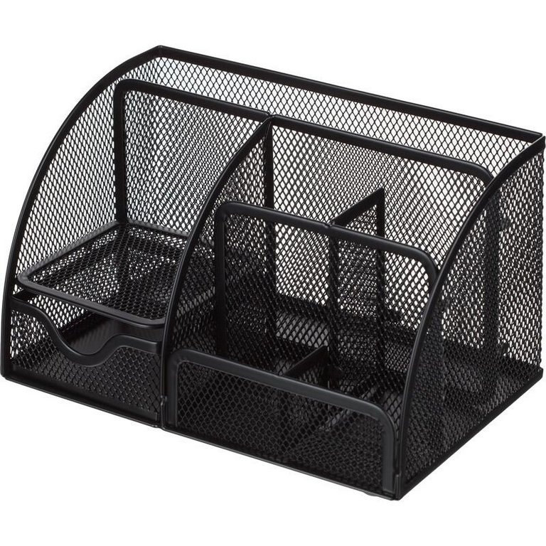 Подставка наст д/канц. принадлеж. металл, Attache 13*22*14 см 7 отд. черная