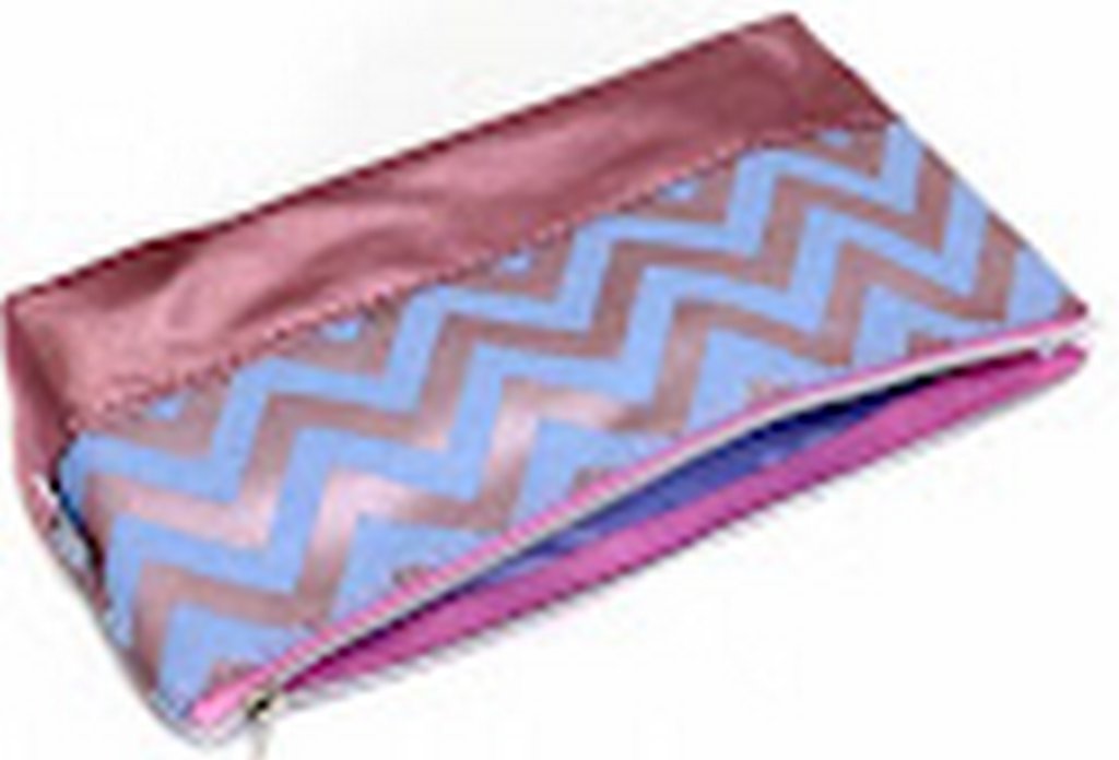 Пенал  для девочки Феникс + "Зигзаги" (21*9,5*5,5см) ткань