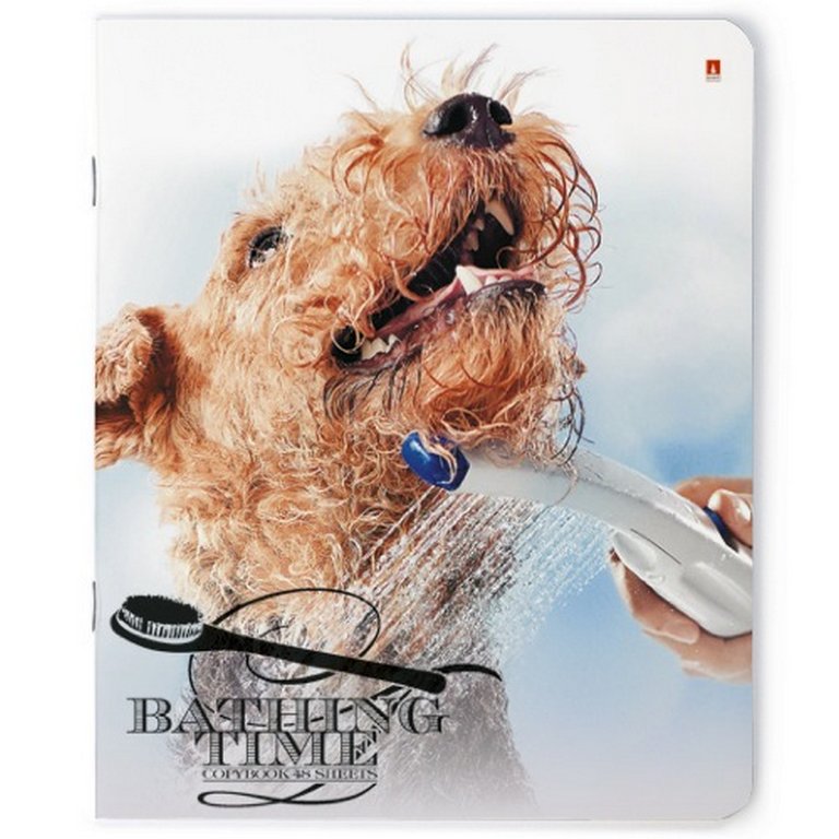 Тетрадь 48 лист кл. А5 на скрепке "СОБАКИ. С ЛЕГКИМ ПАРОМ"