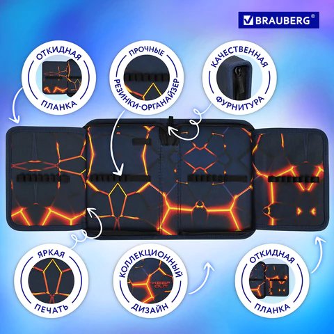 Пенал 1 отд. 2 откид. планки для мальчика BRAUBERG "Keep out" 21*14см, полиэстер