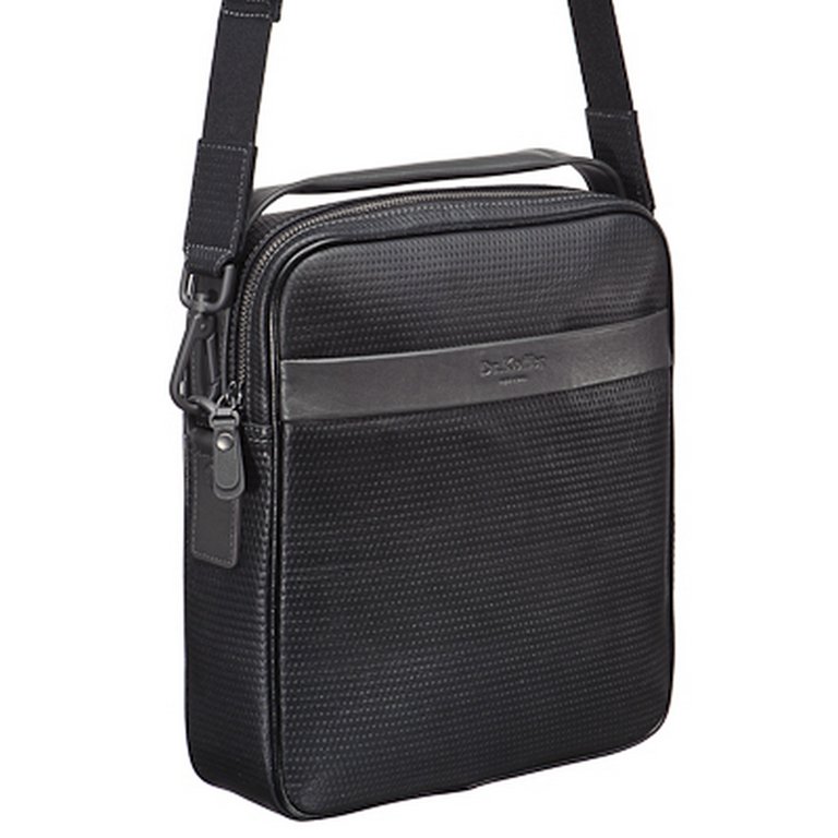 Сумка мужская Dr.Koffer 25*28*7см, на плечевом ремне, черная