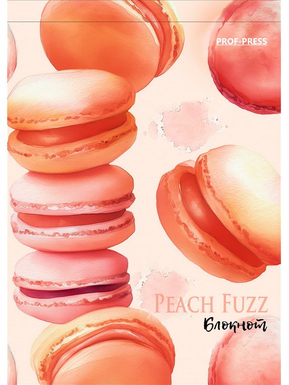 Блокнот А6  40л., 100*146 мм, на гребне Prof-Press "Персиковый пух"